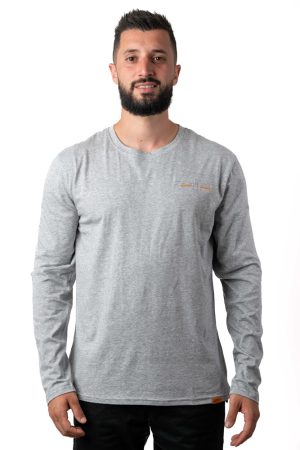 Long Sleeve Tees - Small ZeroTech Logo - Light Grey, Medium