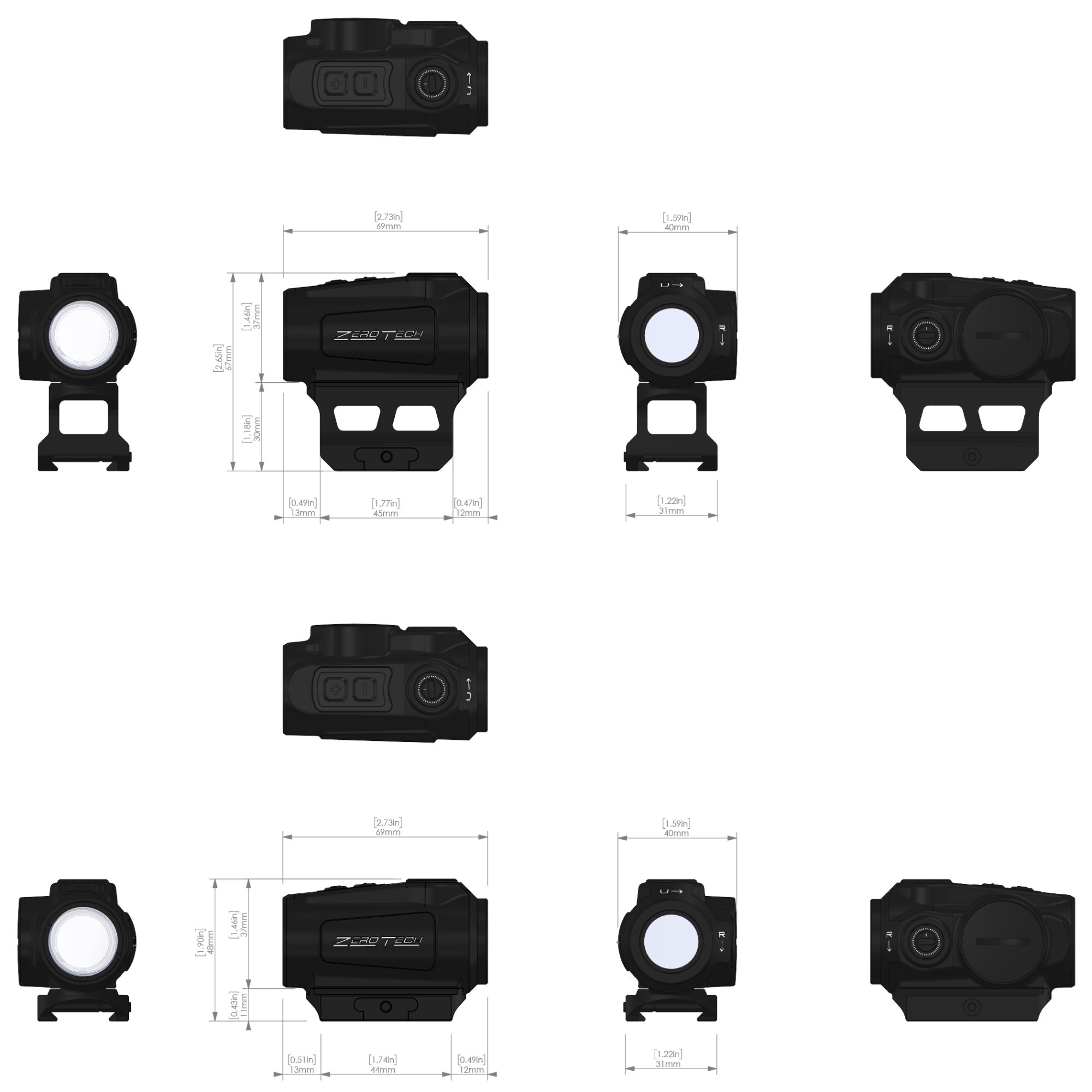 THRD22 elevations High and Low Mount