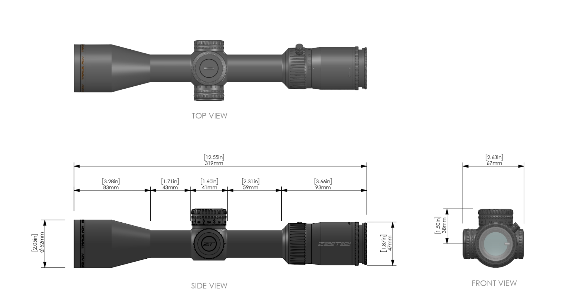 Trace Adv 3-18x44 ELEVATIONS